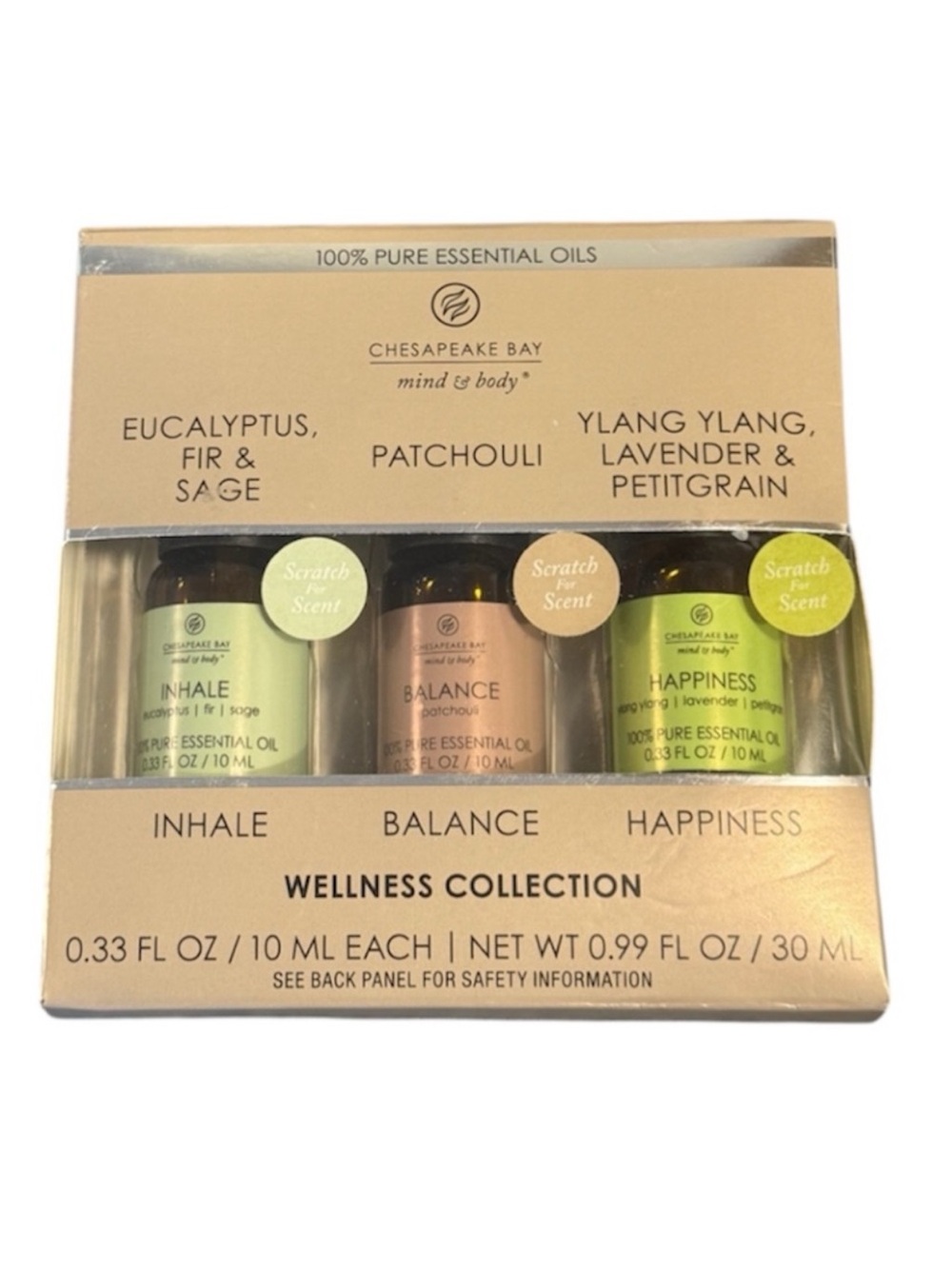 New Chesapeake Bay Mind and Body Wellness Collection Pure Essential Oils Set